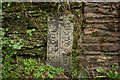 A boundary stone on a bridge over Coney Gut near Goodleigh