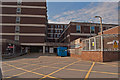 A goods entrance on the East side of the North Devon District Hospital