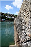 SX0144 : Mevagissey Inner Harbour Wall by Peter Skynner