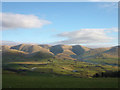 SD6697 : The central Howgill Fells from across the Lune Valley by Karl and Ali
