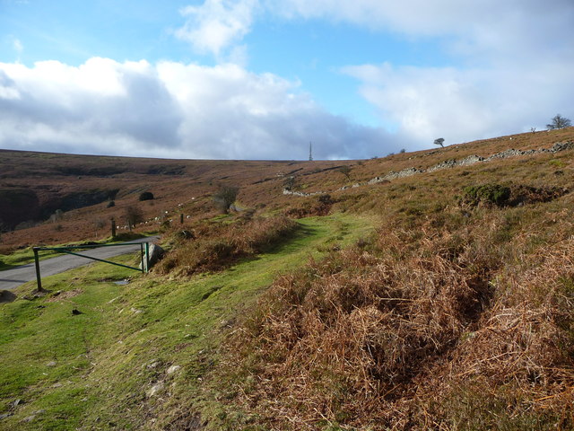 Path and mountain road junction on The Blorenge