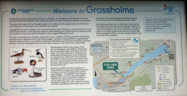 Grassholme information board