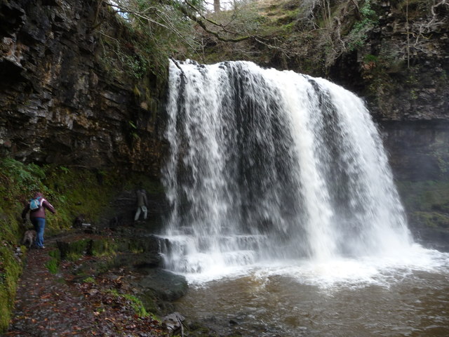 The path behind Sgwd yr Eira waterfall