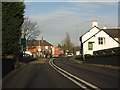 Cuddington crossroads from the A49 railway bridge