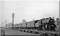 Down relief express on ex-Midland line at Naas Crossing, south of Gloucester