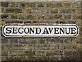 Sign for Second Avenue, NW4