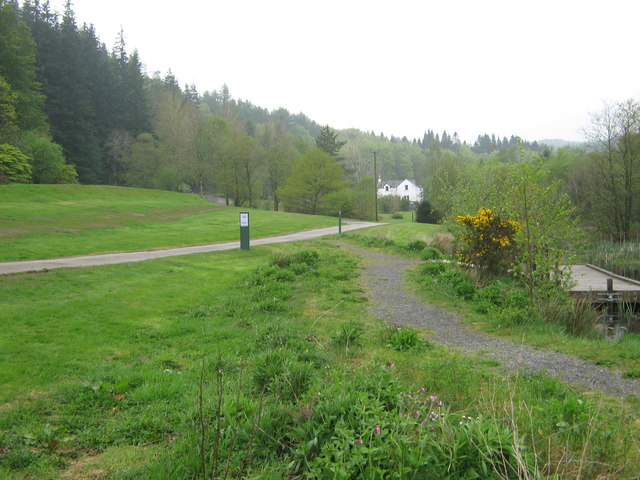 Path to the visitor centre at Kirroughtree