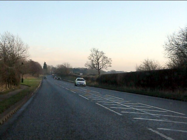 Knutsford Road (A50) leaving Grappenhall