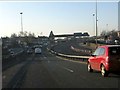 SJ4090 : Western end of the M62 motorway by Peter Whatley