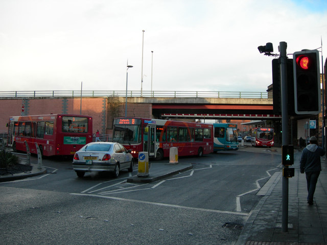 Bus Traffic Jam at the entrance to the Bus Station