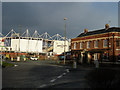 Warrington Wolves ground and The Rodney pub