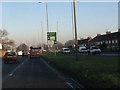 SJ3895 : A580 approaching Lower Lane junction by Peter Whatley