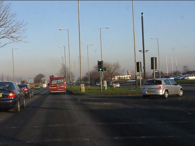 A580 at the turning for West Derby retail park