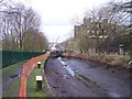 Rochdale Canal drained for repair at Thikone Lock