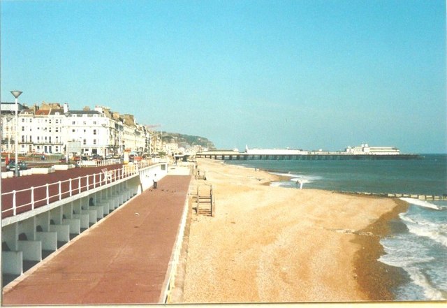 The beach at St Leonards on Sea in 1988 © John Baker :: Geograph