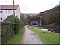 The castellated railway bridge at Gauxholme