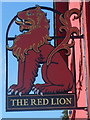 Heraldic pub sign, The Red Lion, Bonvilston