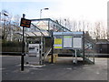 SO9669 : Bromsgrove Station Ticket Machine, Information Screen & Board Platform One by Roy Hughes
