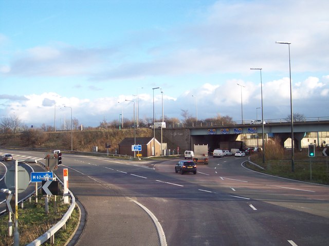 Junction 18 on the M66,M60,M62 Motorways © Raymond Knapman :: Geograph ...