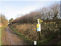 The footpath to the south of Carr Farm