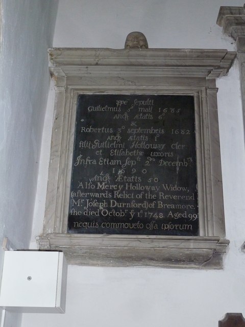 St Mary's Church, Breamore- memorial (g)