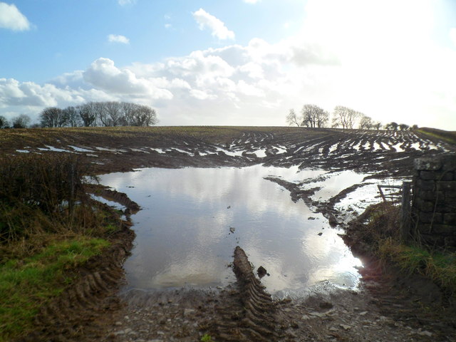 Waterlogged Field On The South Side Of... © Jaggery Cc-by-sa/2.0 ...