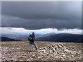 NN6076 : Summit cairn of A' Mharconaich by Trevor Littlewood