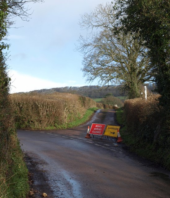Lane junction near Awliscombe