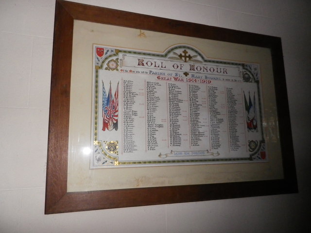 St Peter's at St Mary Bourne- Roll of Honour