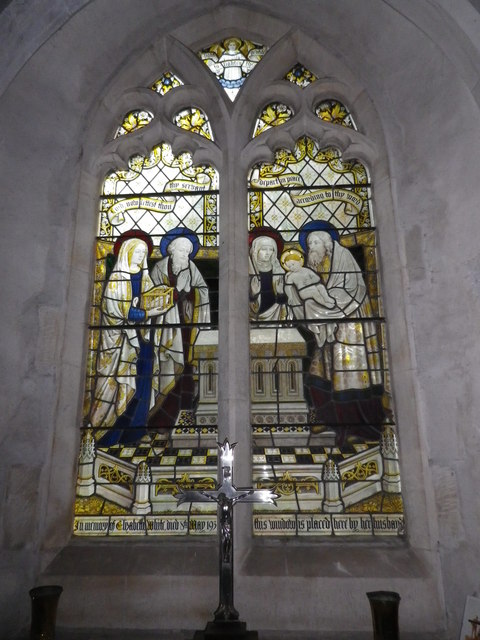 St Peter's at St Mary Bourne- stained glass window (8)