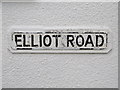 Sign for Elliot Road, NW4