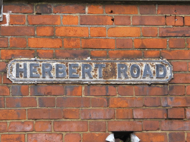 Sign for Herbert Road, NW4