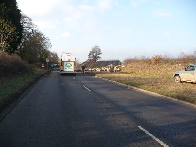 Part of the A458 road