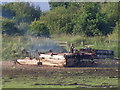 Putting out the fire, Forton Lake