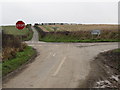 View west across the Bright Road/Ballynoe Road Cross Roads