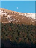 SK1392 : Moon over Birchin Hat Ridge by Neil Theasby
