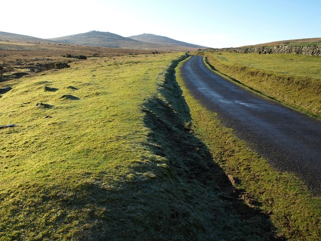 Road beside the Moor Brook