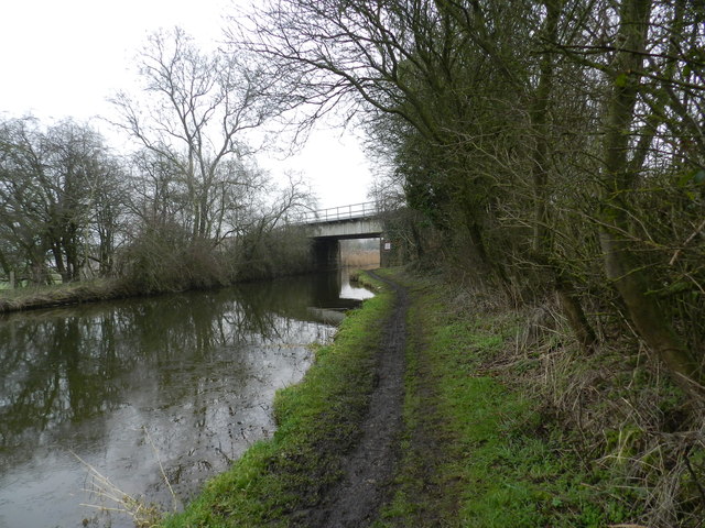 Railway line crossing canal