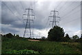 Pylons crossing the landscape