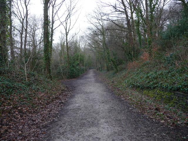 On the trackbed of the former Holywell Railway