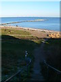 Steps leading down to the beach at Penrhyn Bay