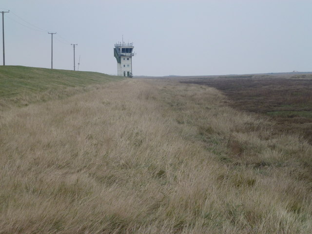 RAF Holbeach - Control tower on the edge of the salt marsh