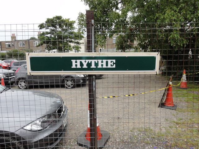 RH&DR Hythe railway station sign