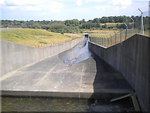 TM1635 : Spillway at Alton Water by Lewis Potter