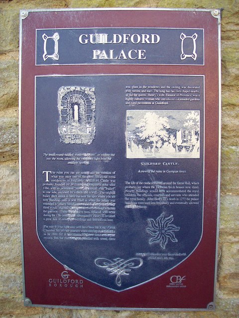 Guildford Castle Plaque