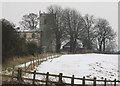 Langford Church in the snow