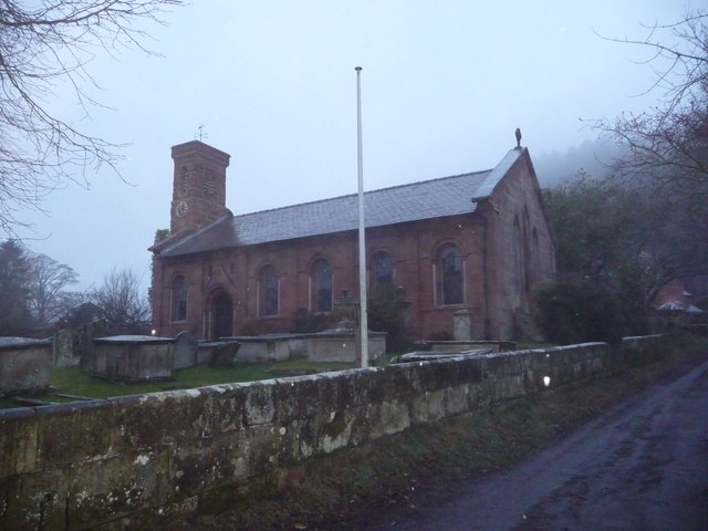 The church in Grinshill in winter