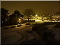 SZ0796 : Northbourne: snow returns in 2012 by Chris Downer