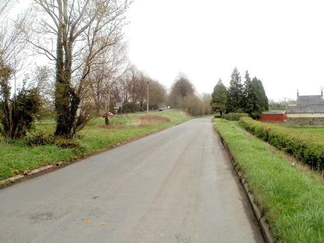 Western end of the road to Caerwent runs parallel with the A48
