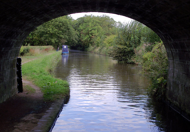 Shropshire Union Canal south of Gnosall, Staffordshire